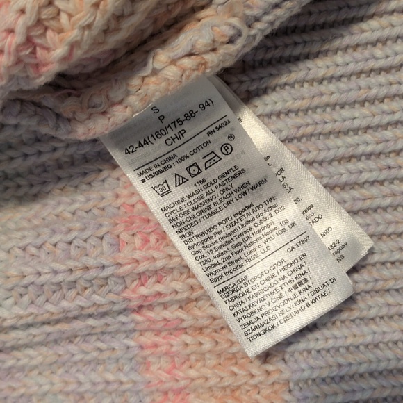Gap 100% Cotton Pastel Cardigan Size Small - Picture 5 of 6